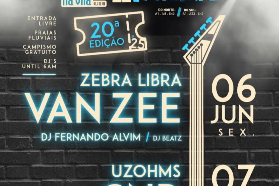 O Festival Rock na Vila 2025 está de volta a Vila de Rei para celebrar 20 anos de música,